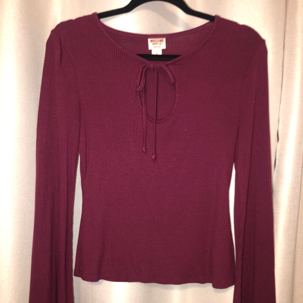 Mossimo Ribbed Long Shirt with Bell Sleeves